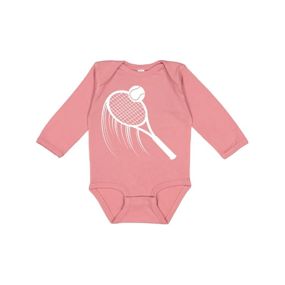 Inktastic Swinging Tennis Racket Boys or Girls Long Sleeve Baby Bodysuit
