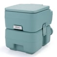 thumbnail image 5 of Jaxpety Portable Push-rod Toilet, 20L/5.28 Gallon Outdoor Commode with Detachable Tank for Camping, Boating, Hiking and Traveling, Green, 5 of 20