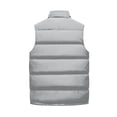 thumbnail image 4 of Huankd Men's Puffer Vest Lightweight Water-Resistan Warm Outerwear Light Gray 3XL, 4 of 4