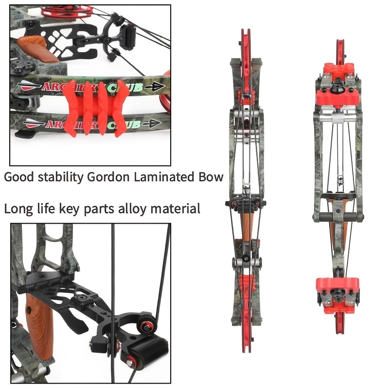 Composite bow set, with a tensile weight of 30-60 pounds, suitable for adult shooting, archery, and hunting