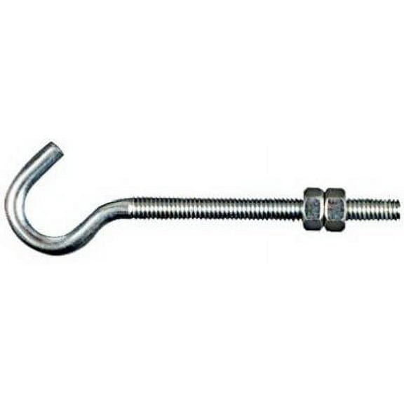 National 5/16 In. x 5 In. Stainless Steel Hook Bolt with Hex Nuts N221713