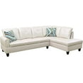 thumbnail image 2 of Isabella 97" Wide 2 Pieces Faux Leather Right Facing Sofa Set, 2 of 2