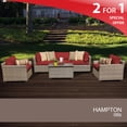thumbnail image 2 of Hampton 6 Piece Outdoor Wicker Patio Furniture Set 06b, 2 of 7