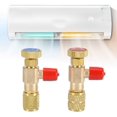 thumbnail image 2 of Juego de válvulas de carga de refrigerante, 2 piezas de dedal móvil para control de precisión, diseño de cobre a prueba de fugas asegurado por mecanizado CNC de alta gama, rotación de carga superior, 2 of 8