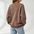 thumbnail image 5 of Lmnyox Sweatshirts for Women Vintage Loose Solid Color Crew Neck Pullover Casual Long Sleeve Tops, 5 of 7
