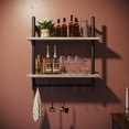 thumbnail image 5 of Bestier 24" Kitchen Wall Shelves 2-Tier Floating Shelves for Bathroom, Bedroom, Retro Grey Oak, 5 of 8