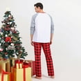 thumbnail image 5 of YWDJ Christmas Pajamas for Family Men Christmas Fashion Lattice Christmas Tree Print Top Pants Suit Family Parent-child Wear Dad White(White Men XL), 5 of 9