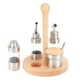 thumbnail image 4 of Qukaim Récipient d'assaisonnement Cruet Condiment Épices Poivre Boîte de Rangement Assaisonnement Récipient Pot Rack Set Cuisine Outil de Cuisine Rond, 4 of 14