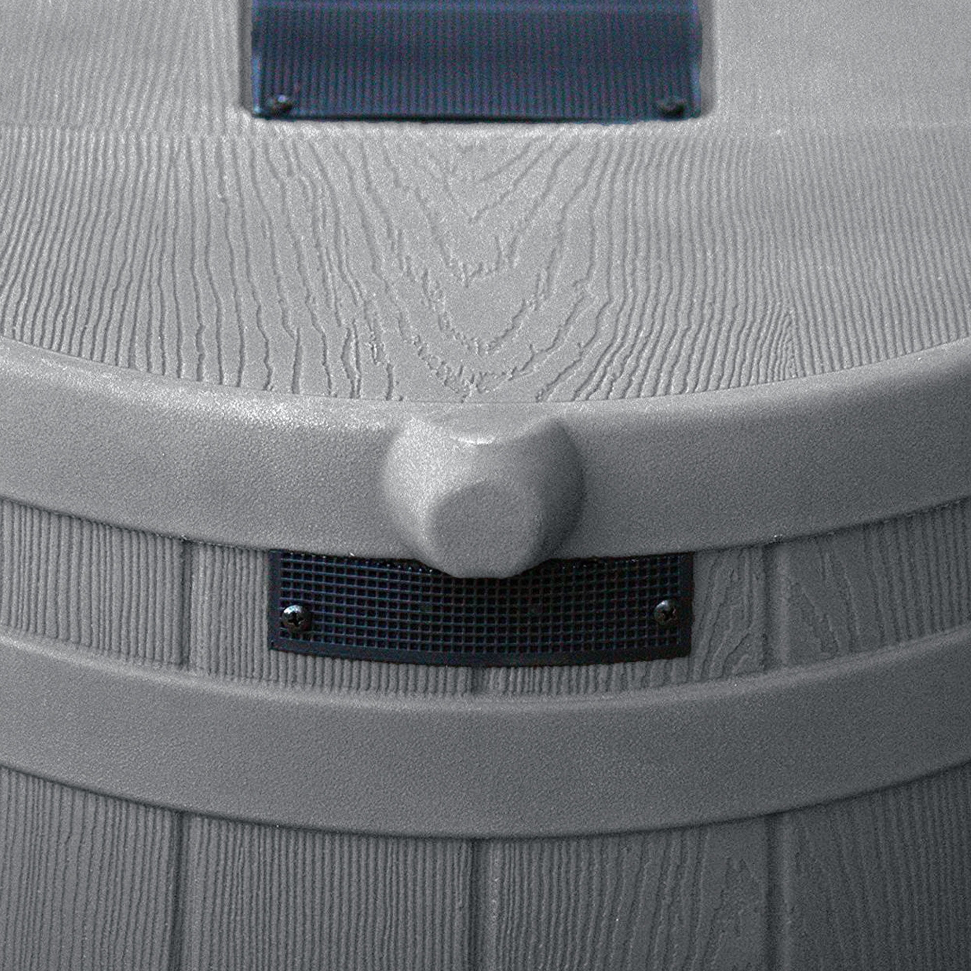 Good Ideas RW50 Rain Wizard 50gal Plastic Rain Barrel Water Collector, Gray
