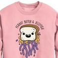 thumbnail image 2 of Instant Message - Peanut Butter & Jellyfish - Toddler & Youth Crewneck Fleece Sweatshirt, 2 of 5