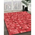 thumbnail image 3 of Ahgly Company Tapis de Zone Carré Rouge Lavable en Machine, 7 Pieds Carré, 3 of 7