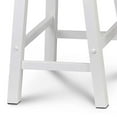 thumbnail image 6 of PJ Wood Classic Saddle-Seat 24In Kitchen Counter Stools, White (8 Pack), 6 of 7