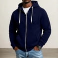 thumbnail image 2 of Evdexr Mens Zip Up Hoodie Long Sleeve Hooded Sweatshirt with Pockets 2026 Winter Trendy Athletic Jacket Slim Fit Lightweight Color Block Hoodies 2XL, 2 of 6