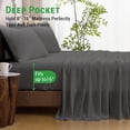thumbnail image 5 of Gogreen 4PC Bamboo Cal King Sheet Set, Deep Pocket Fit 16", Breathable Super Soft Luxury Hotel Style Home Decor Cal King Sheet Set, Gift for Women, Men - 2 Pillowcases, 1 Flat Sheet, 1 Fitted Sheet, 5 of 9