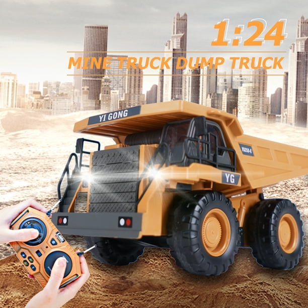 Dumper Technique Vehículo Excavadora 2.4G Coches controlados por radio 1/24 RC Camión volquete