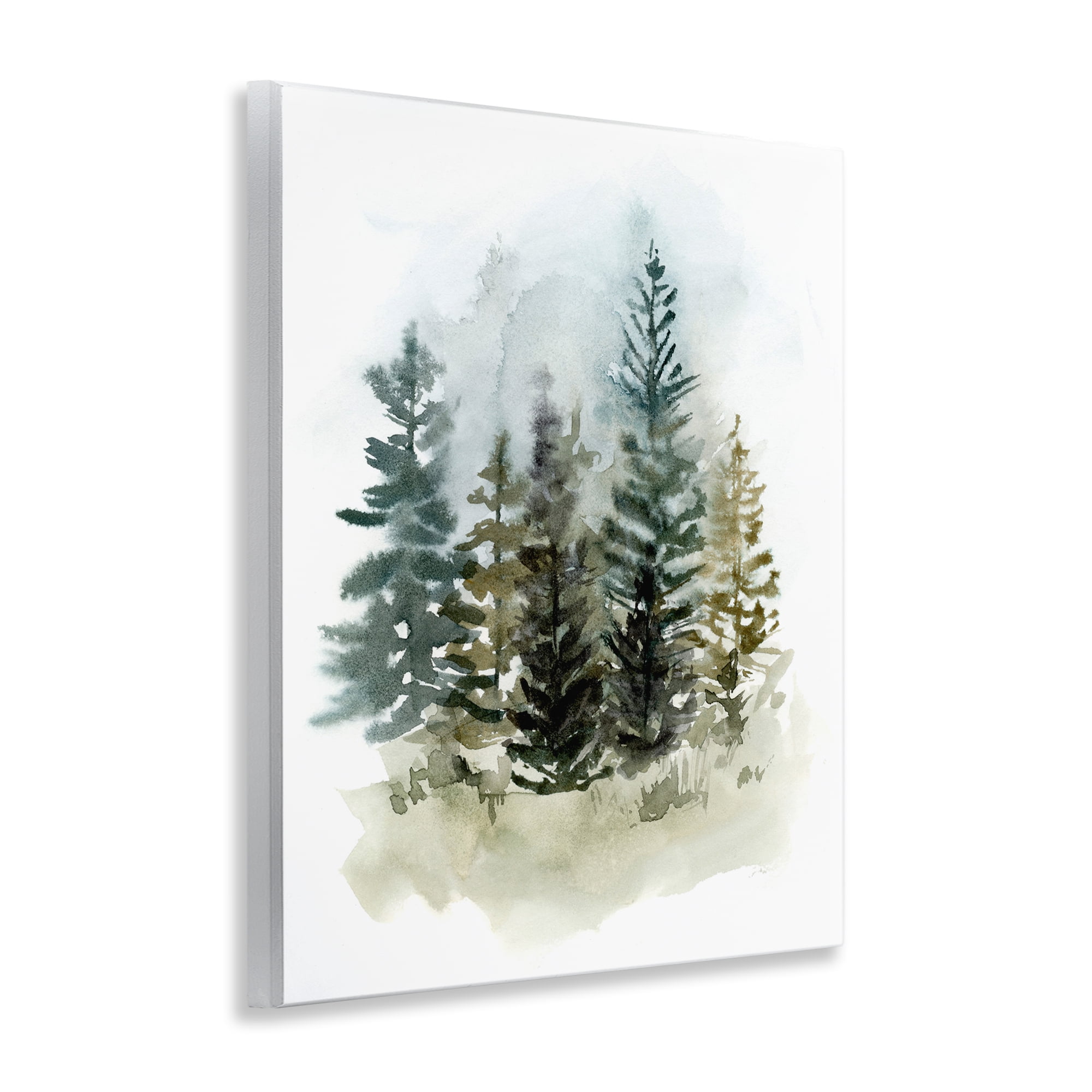 Stupell Industries Layered Woodland Trees Botanical & Floral Painting Unframed Art Print Wall Art, 11 x 14