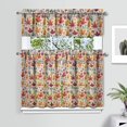 thumbnail image 2 of Fall Kitchen Curtains 36 Inch Short - 3 Panel Set, Autumn Harvest Print, Rod Pocket Window Treatment for Thanksgiving, Farmhouse, Cafe, Living Room - Machine Washable, 2 of 6