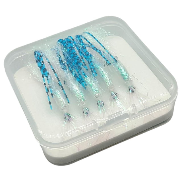 Decorative Fly Hook Squid Jig Fly Lure with Hook Tentacle For Night Bait