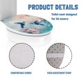 thumbnail image 6 of ZIATUBLE Hummingbird Floral Toilet Lid Dust Cover Decorative Toilet Seat Covers Lids Soft Toilet Cover Protector Elongated Toilet Bowl Dust Cover Reusable Toilet Lid Pads for Bathroom, 6 of 6