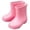 H055-Pink, variant on Kids Solid Color Rain Boots Boys Girls Lightweight Boots Waterproof Easy-on Outdoor Fashion Playing Rain Boot