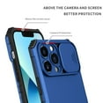 thumbnail image 3 of For Apple iPhone 14 (6.1") Slim Hybrid Hard TPU Rubber Shockproof with Vertical Kickstand & Camera Cover Protection Phone Case Cover by Xpression - Blue, 3 of 5