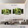 thumbnail image 4 of Elephant Stock Into The Jungle Wall Art - Horizontal Multi Panel Canvas - Living Room Wall Decor - Nature Multi Panel - Black And Green Decor - 84" x 54", 4 of 8