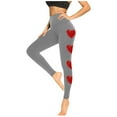 thumbnail image 4 of Awdenio Women’s Stretch Yoga Leggings Fitness Running Gym Sports Full Length Active Valentine's Day Printed Pants, 4 of 5