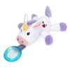 Nuby Snuggleez Plush Pacifinder with Small Natural Flex Cherry Pacifier, 0-6 Months, Unicorn