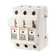 thumbnail image 1 of Soporte de fusible montado en riel DIN de 3 polos RT18-32 10mmx38mm con luz indicadora blanca, 1 of 3