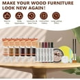 thumbnail image 5 of Wood Furniture Repair Kit, 6 Colors Wood Filler Hardwood Laminate Vinyl Floor Repair Kit, with Wood Putty, Wood Polish Wax for Hole, Scratch, Crack, Stain (Walnut Wood 20Pcs), 5 of 7
