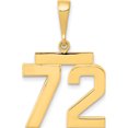 thumbnail image 1 of 14K Yellow Gold Medium Polished Number 72 Charm Made In United States mp72, 1 of 5