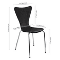 thumbnail image 2 of Legare Modern Beech Plywood Solid Print Dining Side Chairs, Black (Set of 1), 2 of 4