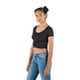 thumbnail image 3 of Playera Oggi Mujer Corte Crop Canalé Negra OGGI JEANS 2212407 NEGRO, 3 of 6