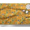thumbnail image 3 of Soimoi Polyester Crepe Fabric Leaves & Floral Clip Art Fabric Prints by Yard 42 Inch Wide, 3 of 3