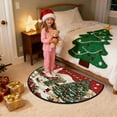 thumbnail image 6 of Mecorevxz Christmas Decorations,Half Round Doormat Non Slip Indoor Outdoor Entrance Semi Circle Area Rug Washable Half Moon Rug Front Floor Mat for Christmas Decor（D）, 6 of 7