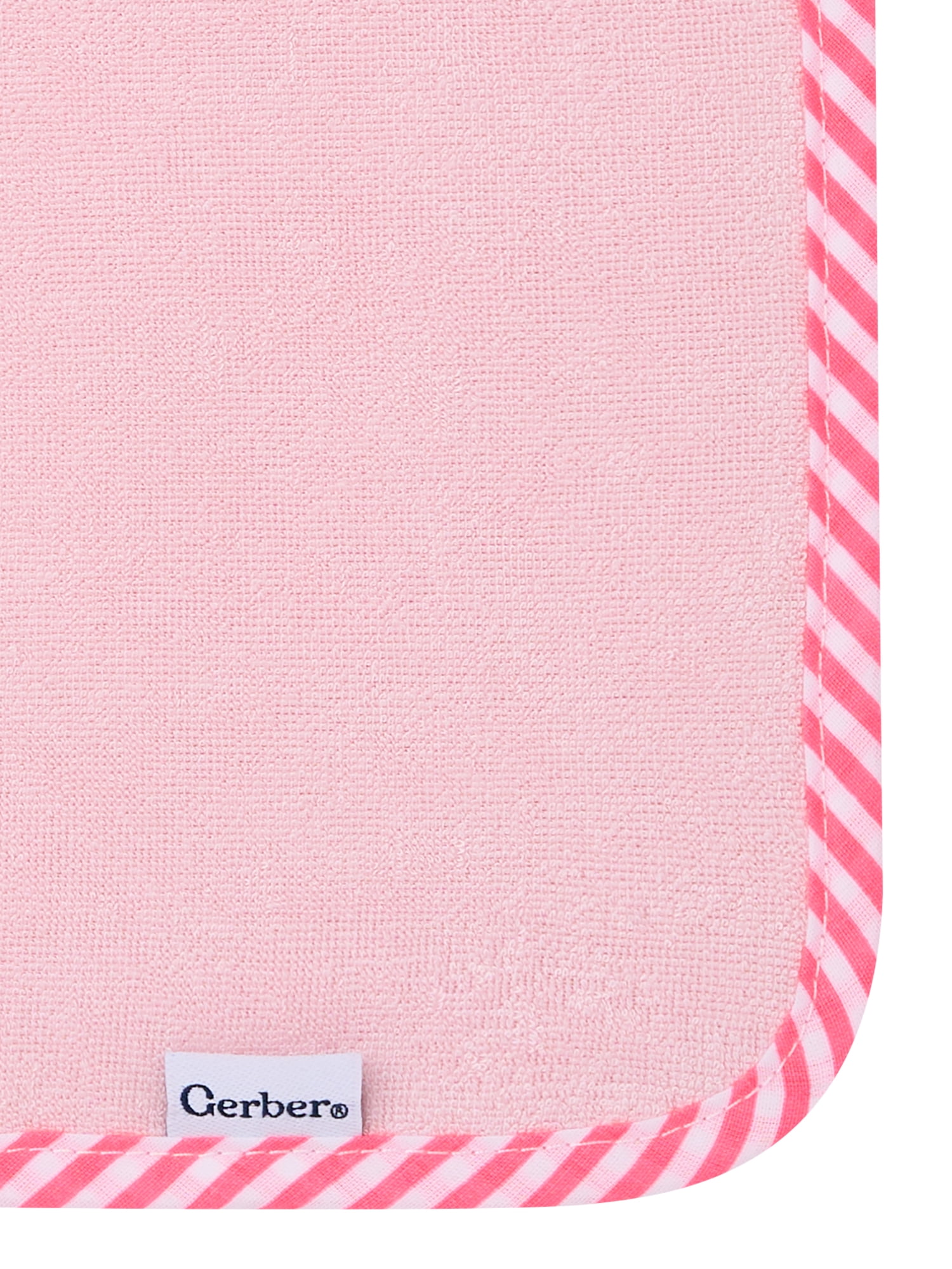 Gerber Baby Girl Pink Absorbent Knit Terry Washcloth, 6-Pack, One Size