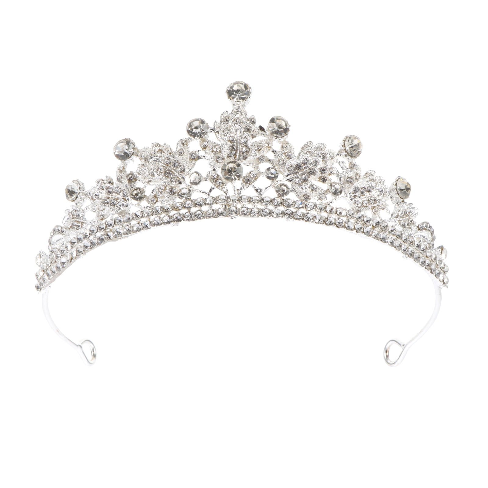Rhinestone Crown Headdress Shiny Girl Tiara Wedding Dress Headdress Girl Crown