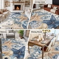thumbnail image 5 of Blue Starfish Coastal Area Rugs 6'x9', Small Throw Rugs for Kitchen Dining room, Eucalyptus Summer Nautical Shell Rustic Indoor Outdoor Rug Non-Slip Low Pile Carpet Runner Reversible Floor Mats, 5 of 8