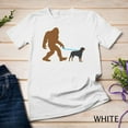 thumbnail image 1 of Bigfoot Walking Rottweiler Dog Shirt, Funny Sasquatch T-Shirt Unisex S-5XL, 1 of 3