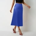 thumbnail image 5 of Sentmoon Flowy Skirt Plus Size High Waist Boho Skirts for Women Beach Solid Color Loose Breathable Skirts for Women Trendy Fashion Winter for Business Travel S, 5 of 6