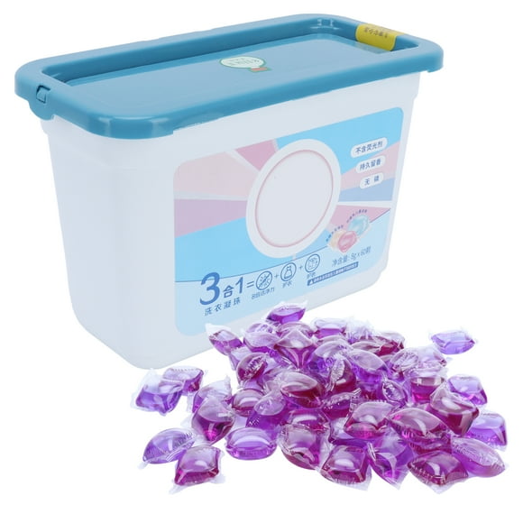60PCS 8g Laundry Bead 3 in 1 Laundry Detergent Pods Stain Remover Clothes CleaningLavender
