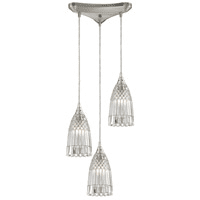 

Pendants 3 Light With Satin Nickel Finish Candelabra 10 inches 180 Watts - World of Lamp