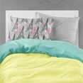 thumbnail image 2 of Watercolor Pink Flowers Eiffel Tower Fabric Standard Pillowcase, 2 of 2
