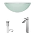thumbnail image 4 of VIGO Glass Round Vessel Bathroom Sink in Iridescent with Duris Faucet and Pop-Up Drain in Chrome, 4 of 10