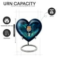 thumbnail image 2 of Yatskia Moonlight Jungle Lion with Cherry Blossoms Decorative Large Funeral Urns for Human Ashes Adult Men and Women, Small Cremation Urn for Adult Ashes, (Heart 8 Inch and 3 Inch), 2 of 2
