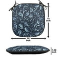 thumbnail image 4 of Botanical Chair Seating Cushion, Continuous Pattern with Leafy Branches, Soft Seat Pads for Office with Anti-slip Backing, 16"x16", Night Blue Sky Blue, by Ambesonne, 4 of 5
