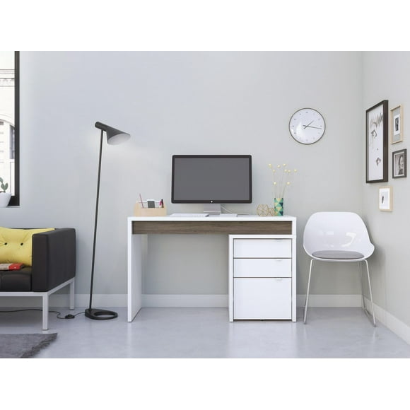 Nexera ensemble de bureau 2 pièces Chrono, Gris écorce et Blanc