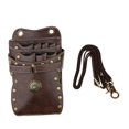 thumbnail image 4 of PU Leather Case Salon Bag Hair Clips Cutting Thinning Comb Organizer - Light Brown, 4 of 10