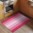 thumbnail image 2 of 2x3 Ft Entryway Area Rug, Pink Ombre Kitchen Rug Runner Washable Floor Mat, Gradient Pink Woods Farmhouse Non Slip Indoor Door Mat Throw Carpet for Bathroom Living Room Bedroom, 2 of 8