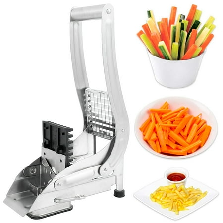 

Duety Potato Chipper Stainless Steel French Fry Cutter with Non-slip Chassis Detachable and Interchangeable Potato Slicer Cooking Gadget Tool for Kitchen Use